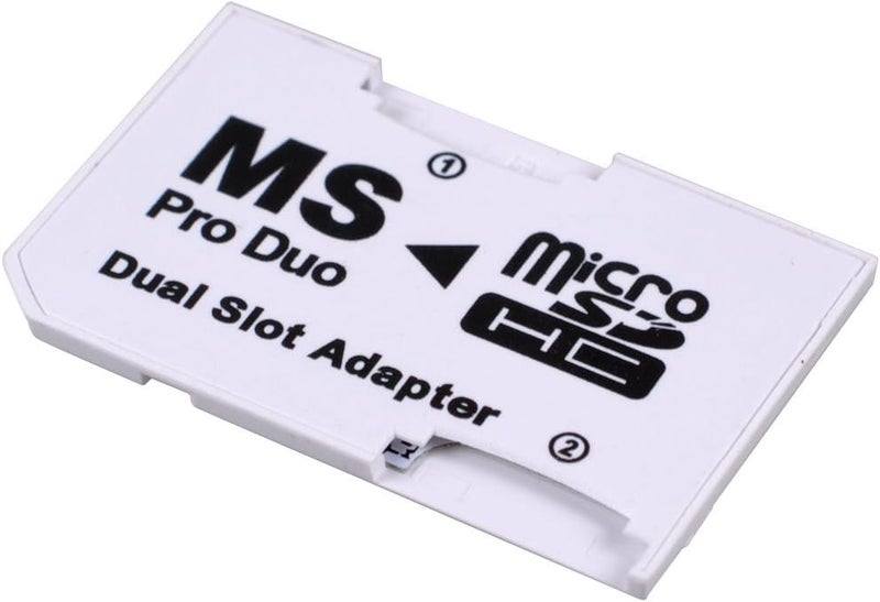 UCEC محول بطاقة الذاكرة PSP ذو الفتحتين Micro SD/SDHC إلى محول Memory Stick Pro Duo متوافق مع Sony PSP والكاميرا - Image 1